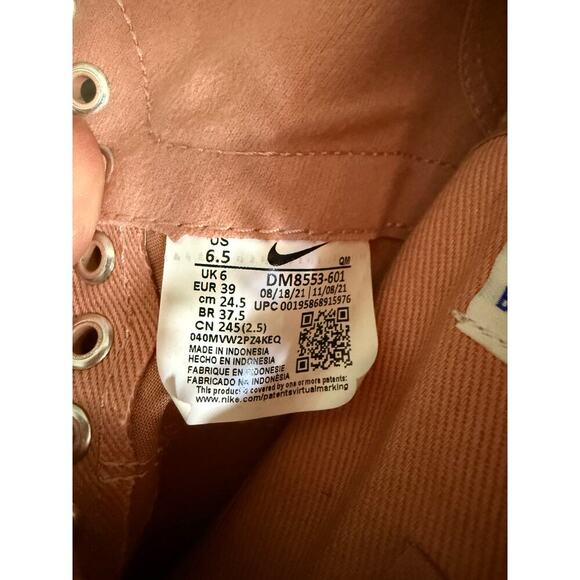 Nike SB Blazer Court Mid PRM Pink Canvas Sneakers Women’s 6.5 High Top DM8553 - Picture 2 of 12